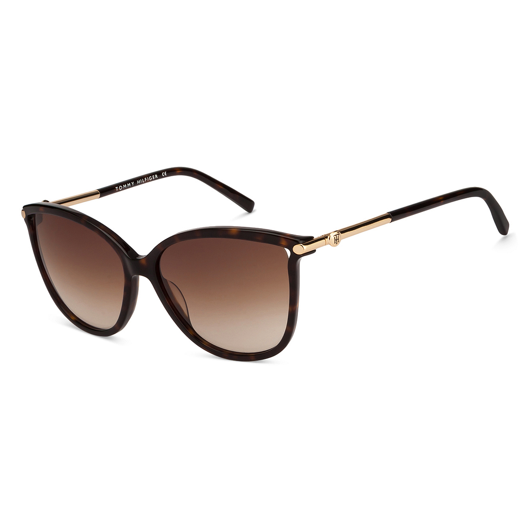 Tommy Hilfiger Gold Full Rim Cat Eye left side