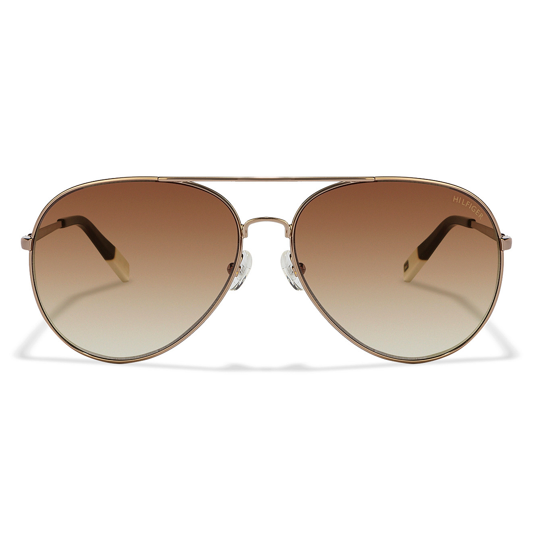 Tommy Hilfiger Gold Full Rim Aviator left side