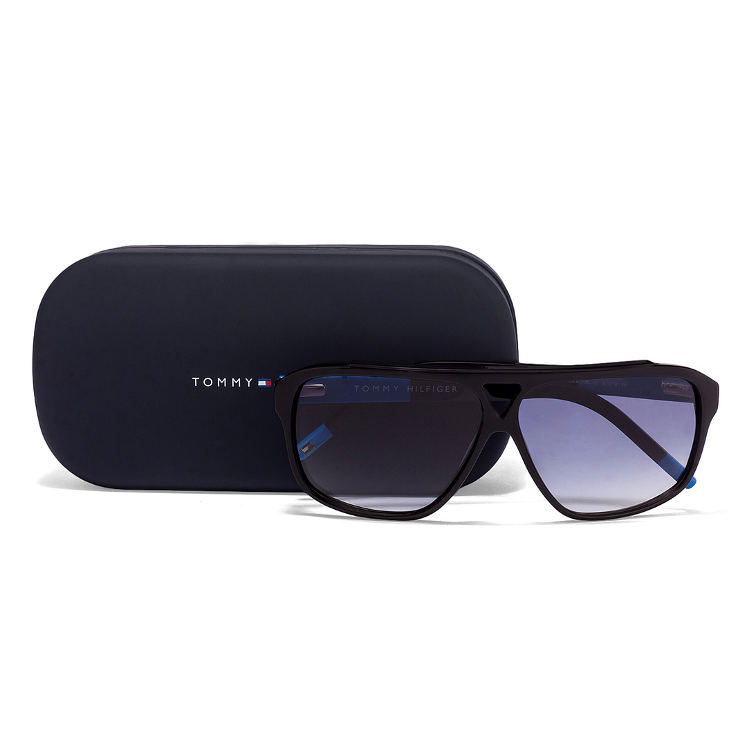 Tommy Hilfiger Black Full Rim Aviator right side