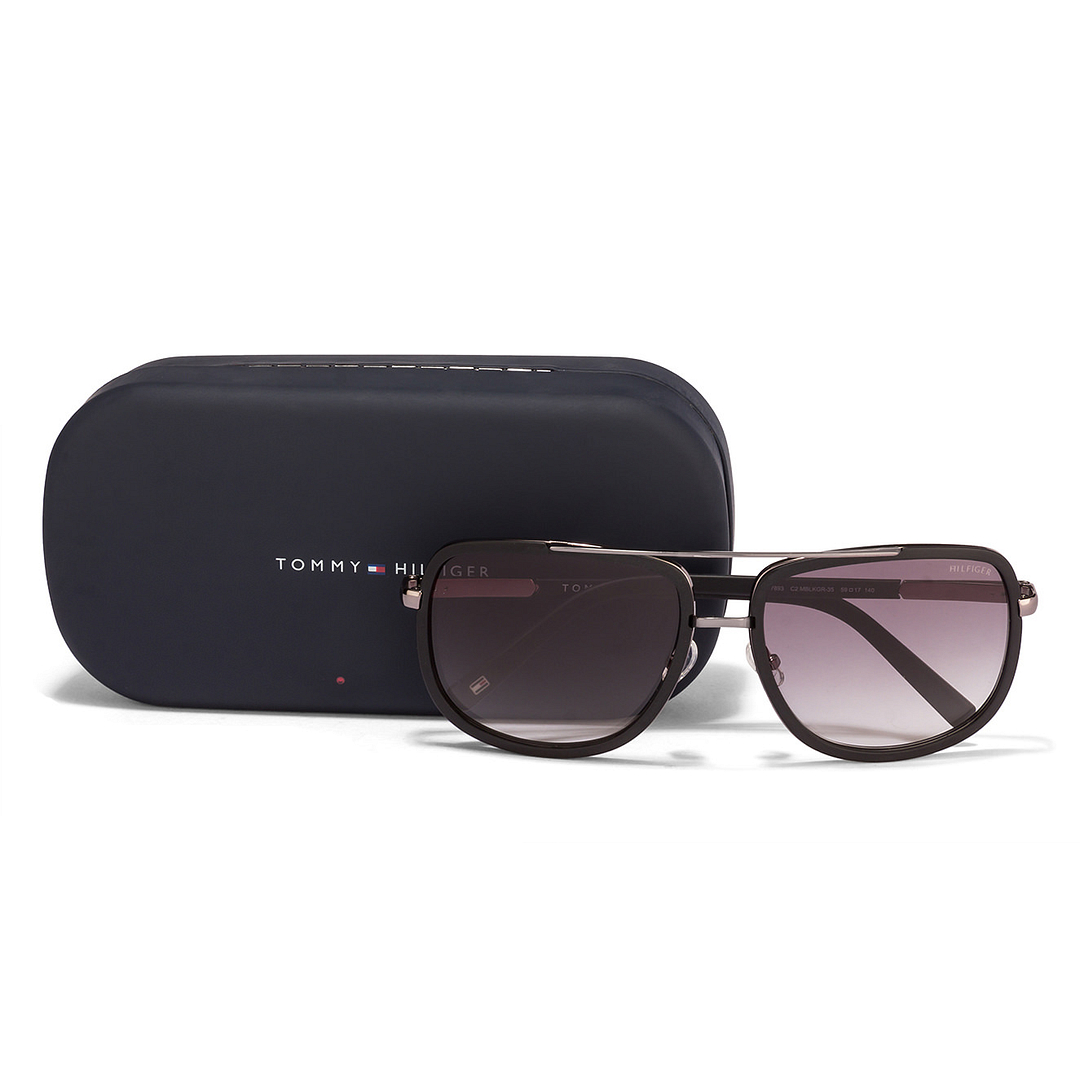 Tommy Hilfiger Black Full Rim Square left side