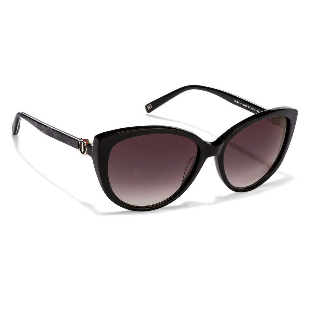 Tommy Hilfiger Black Full Rim Cat Eye left side