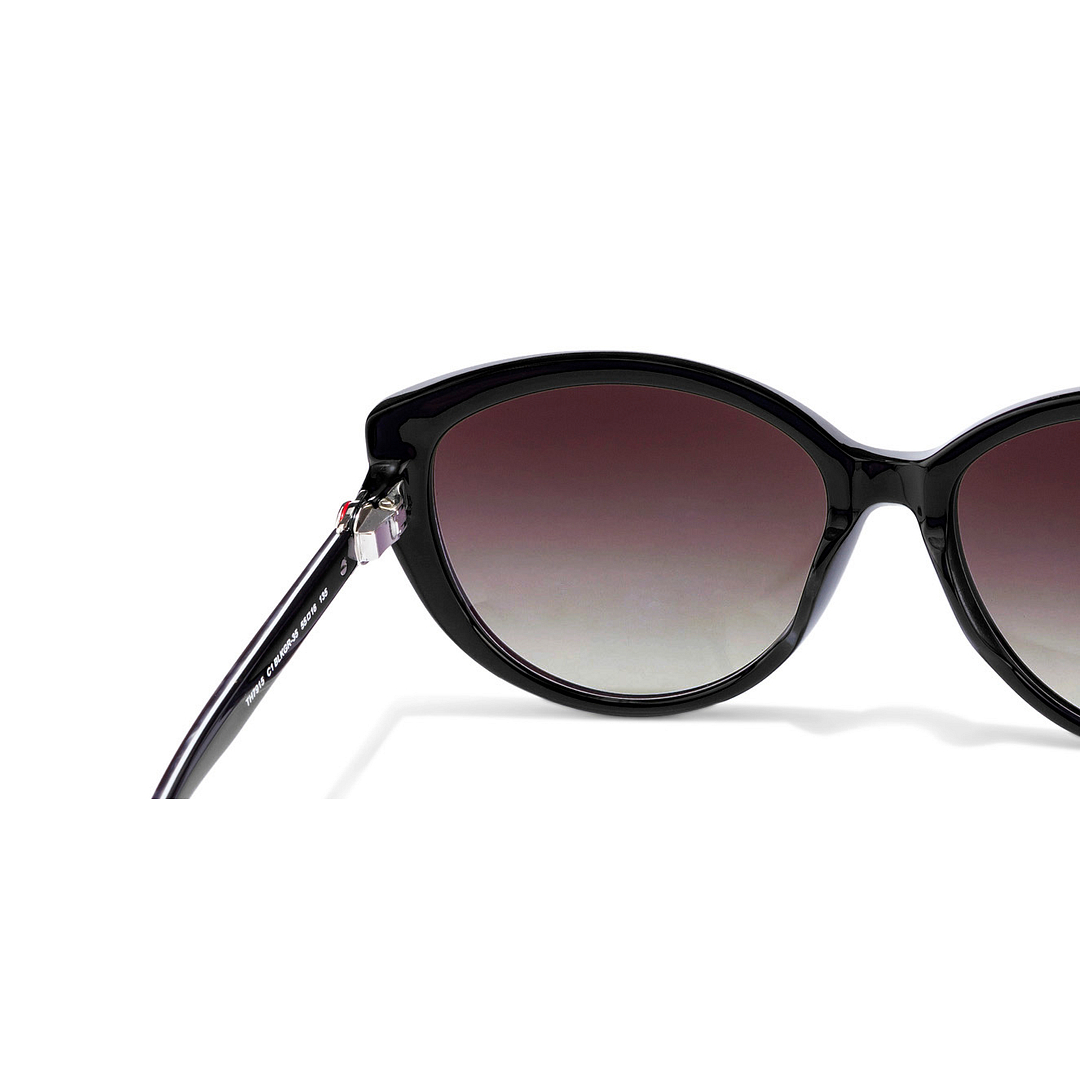 Tommy Hilfiger Black Full Rim Cat Eye left side