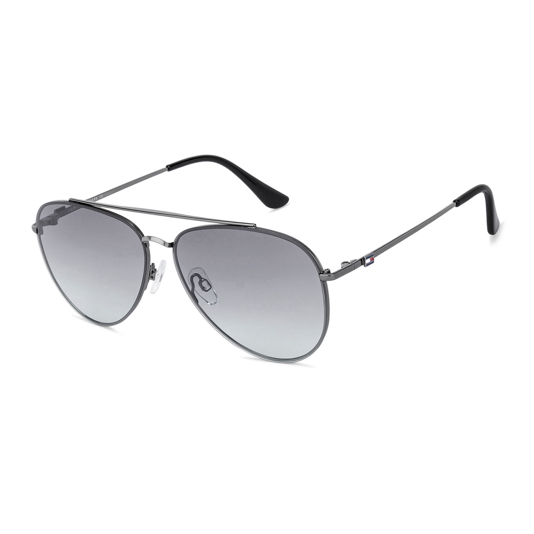 Tommy Hilfiger Mid Gunmetal Full Rim Aviator right side