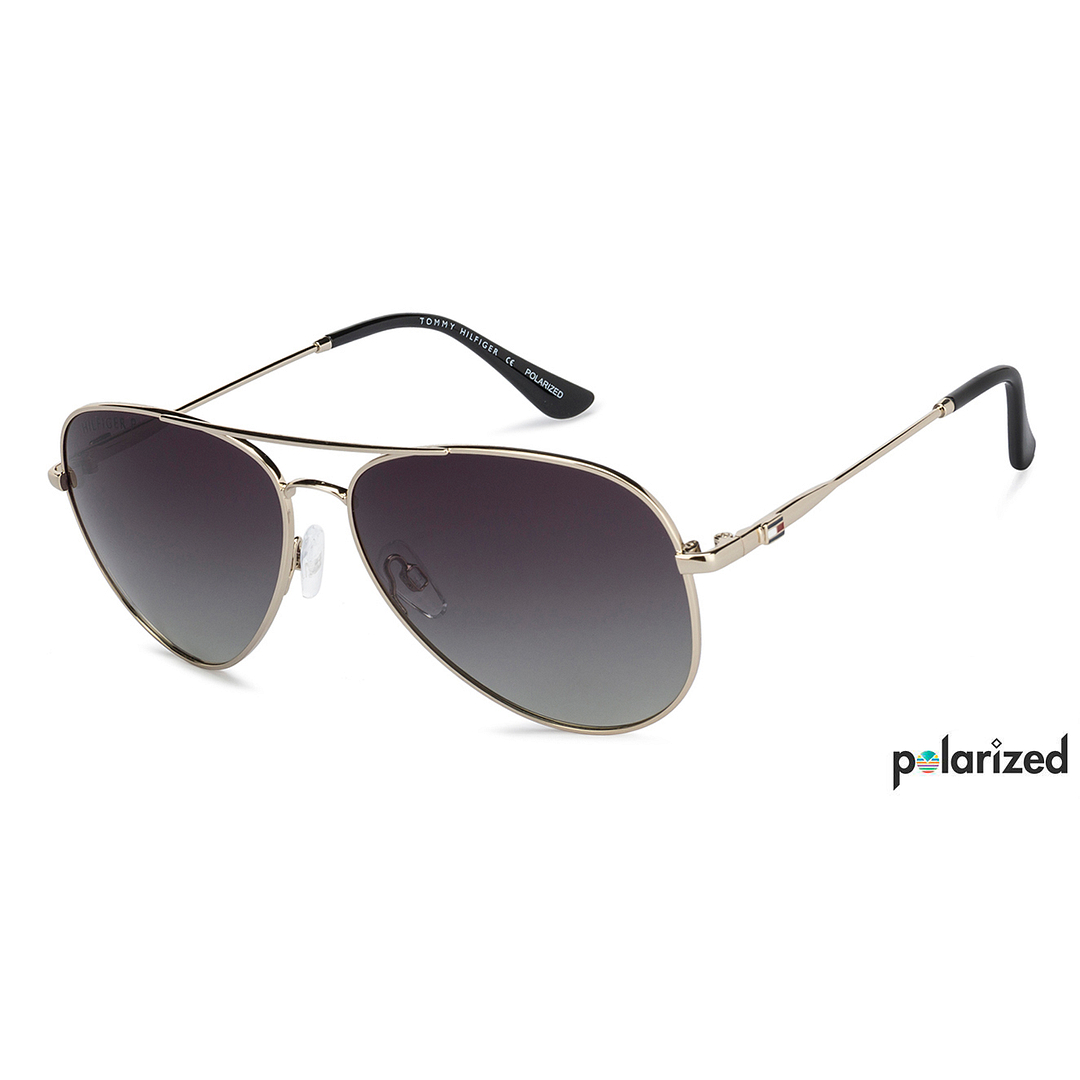 Tommy Hilfiger Gold Full Rim Aviator left side