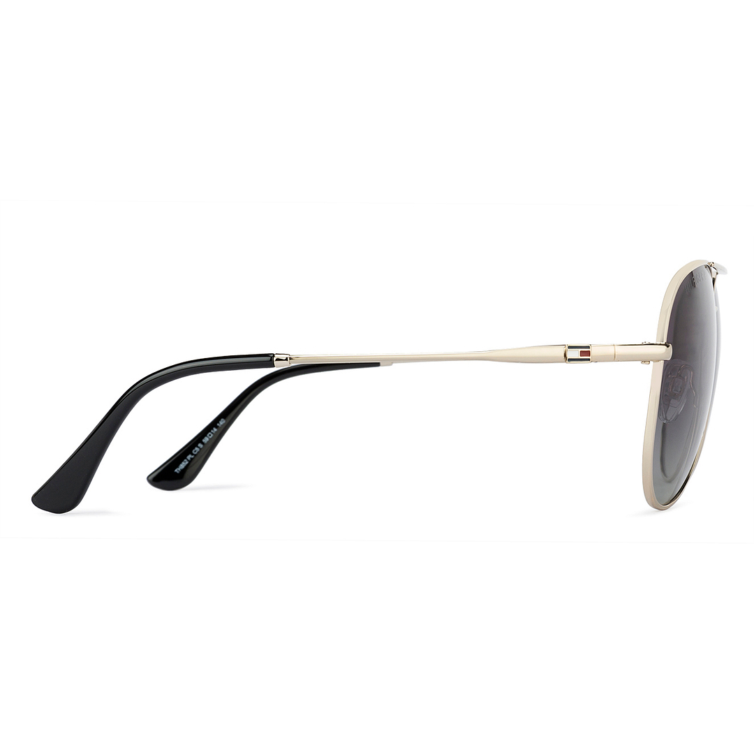 Tommy Hilfiger Gold Full Rim Aviator left side