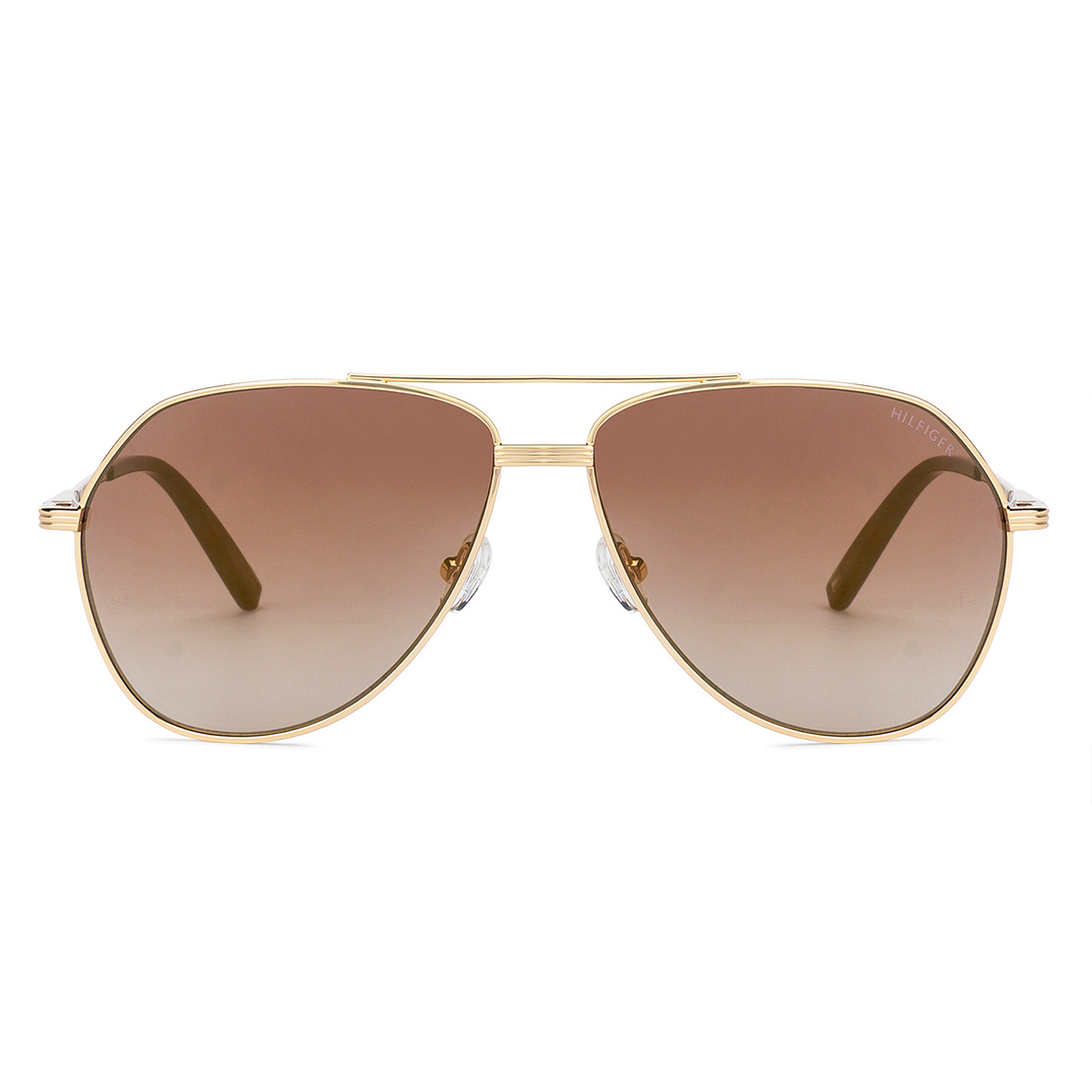 Tommy Hilfiger Gold Full Rim Aviator left side