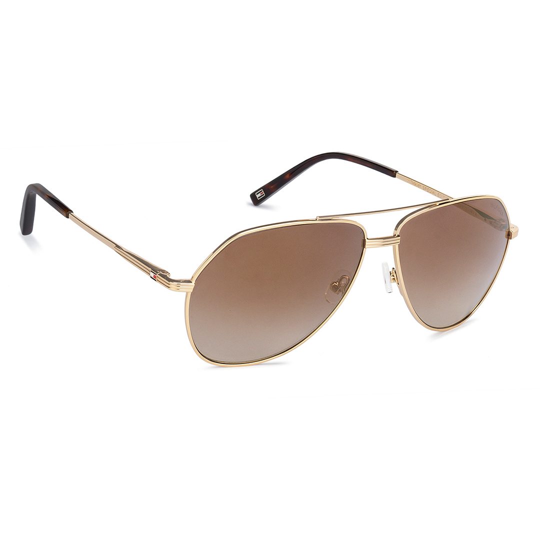 Tommy Hilfiger Gold Full Rim Aviator left side