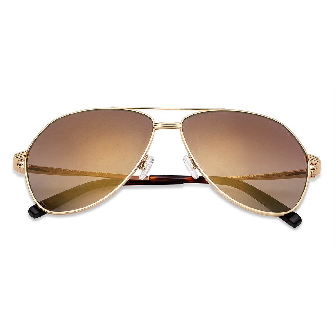 Tommy Hilfiger Gold Full Rim Aviator right side