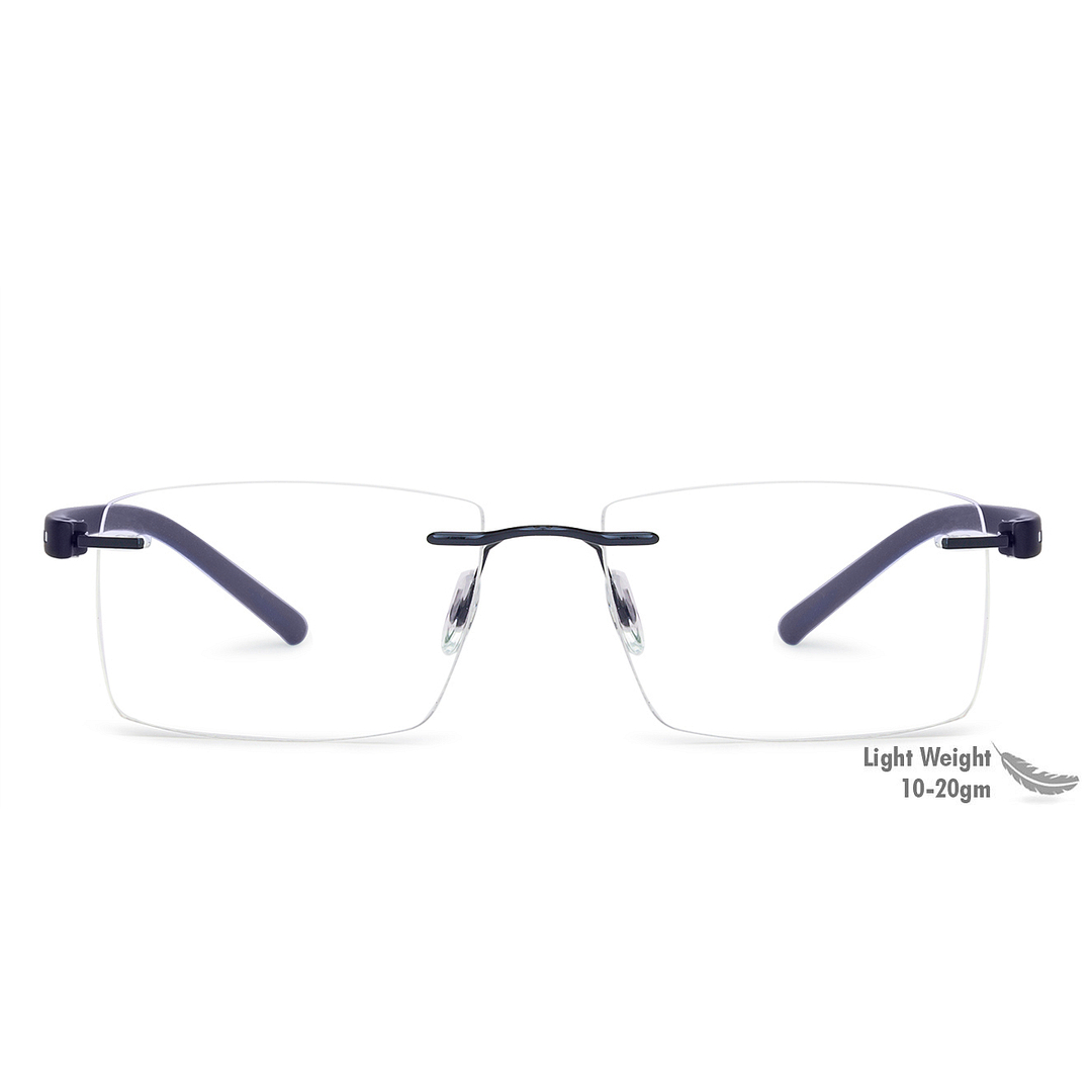 Vincent Chase Online Sky Blue Rimless Rectangle left side