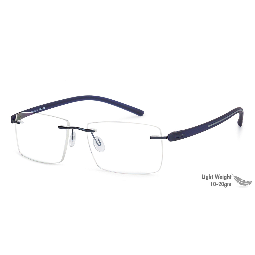 Vincent Chase Online Sky Blue Rimless Rectangle right side