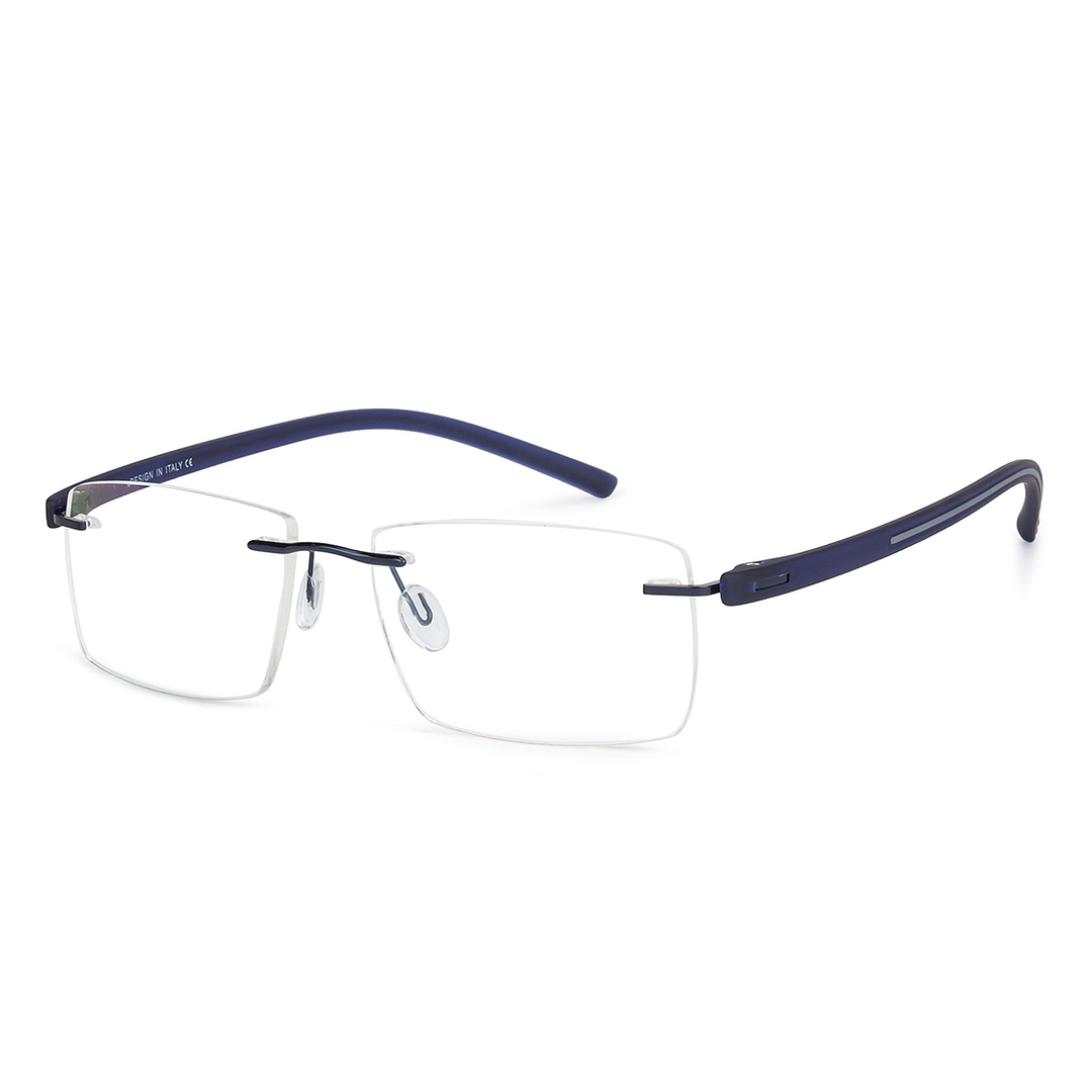 Vincent Chase Online Sky Blue Rimless Rectangle right side