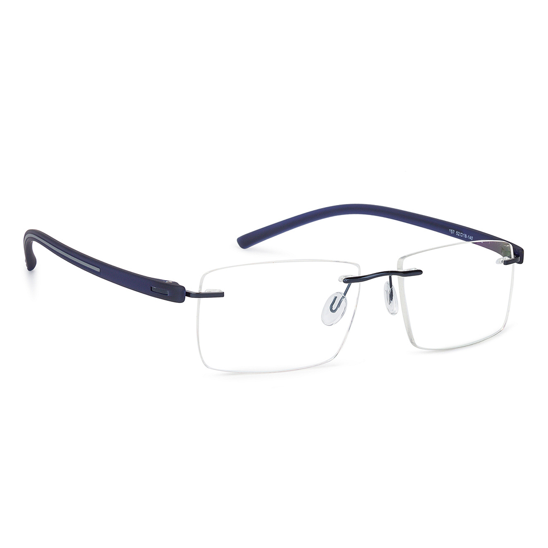 Vincent Chase Online Sky Blue Rimless Rectangle left side