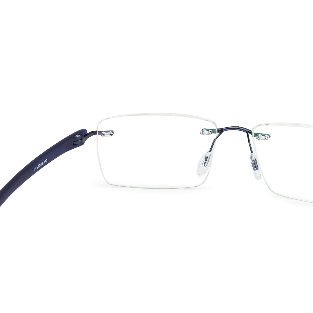 Vincent Chase Online Sky Blue Rimless Rectangle left side