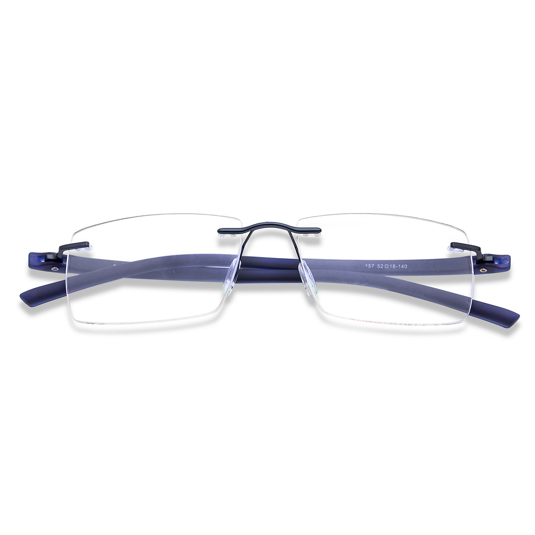 Vincent Chase Online Sky Blue Rimless Rectangle right side