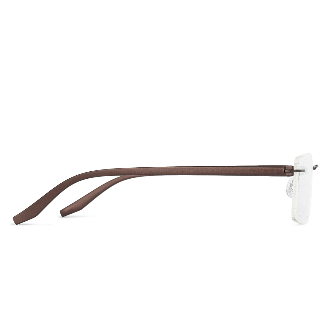 Vincent Chase Online Light Brown Rimless Rectangle right side