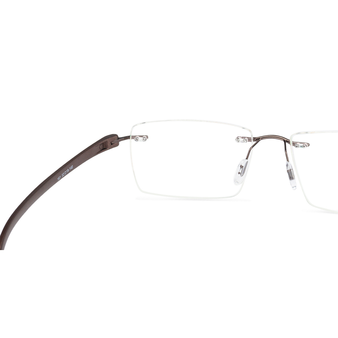 Vincent Chase Online Light Brown Rimless Rectangle left side
