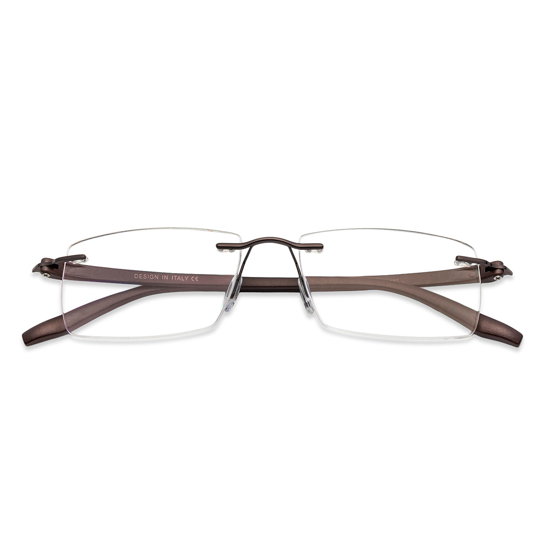 Vincent Chase Online Light Brown Rimless Rectangle right side