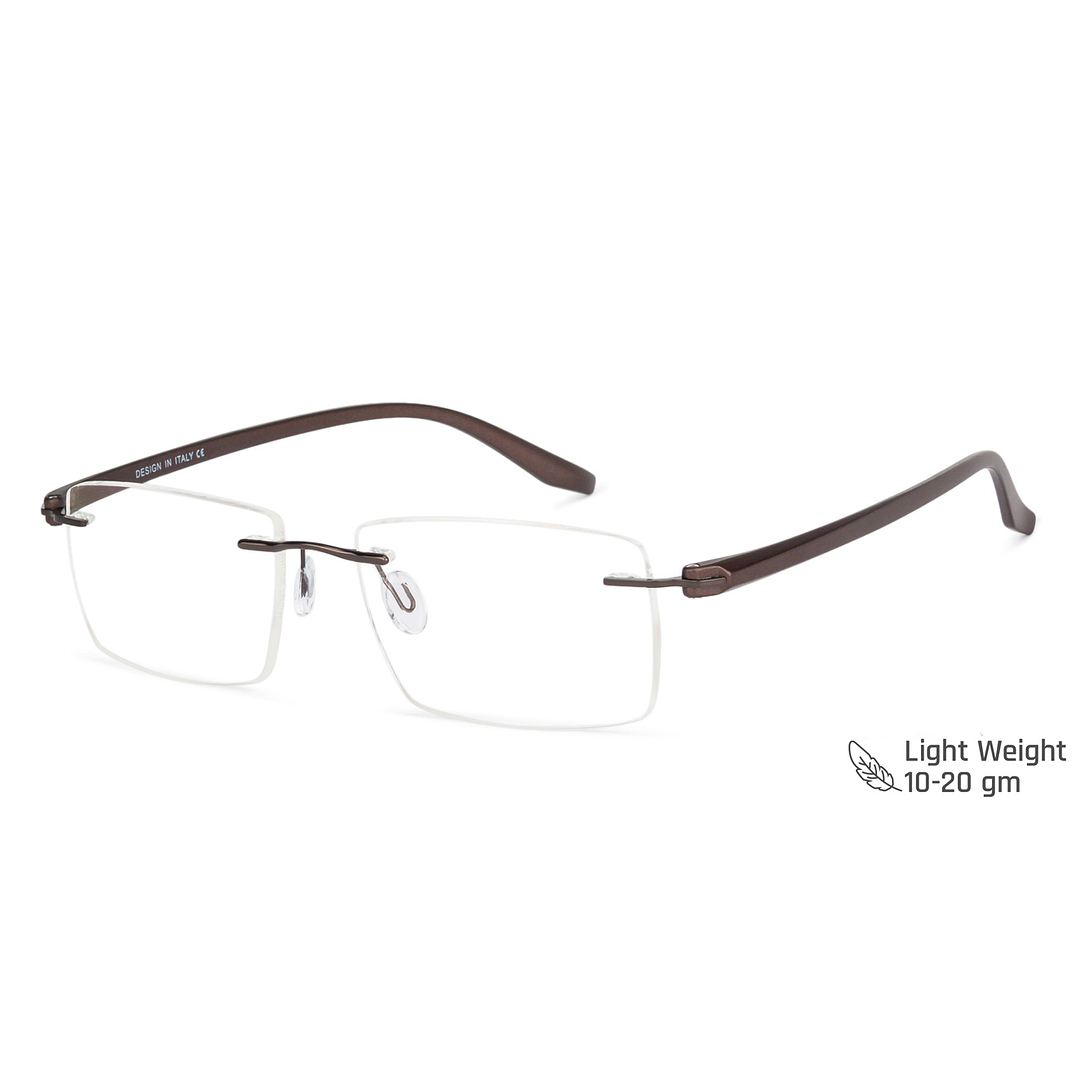 Vincent Chase Online Light Brown Rimless Rectangle right side