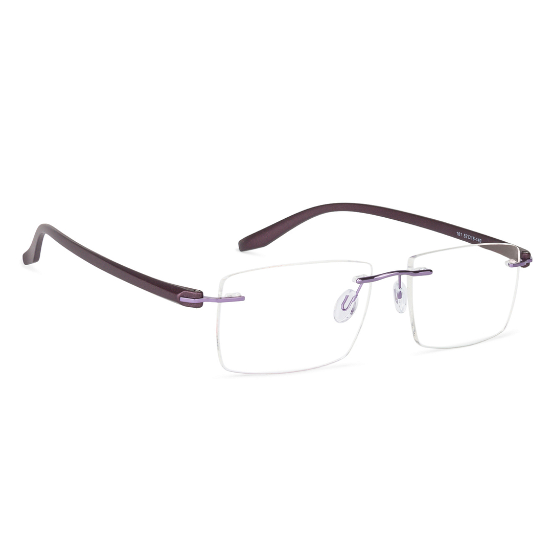Vincent Chase Online Purple Rimless Rectangle left side