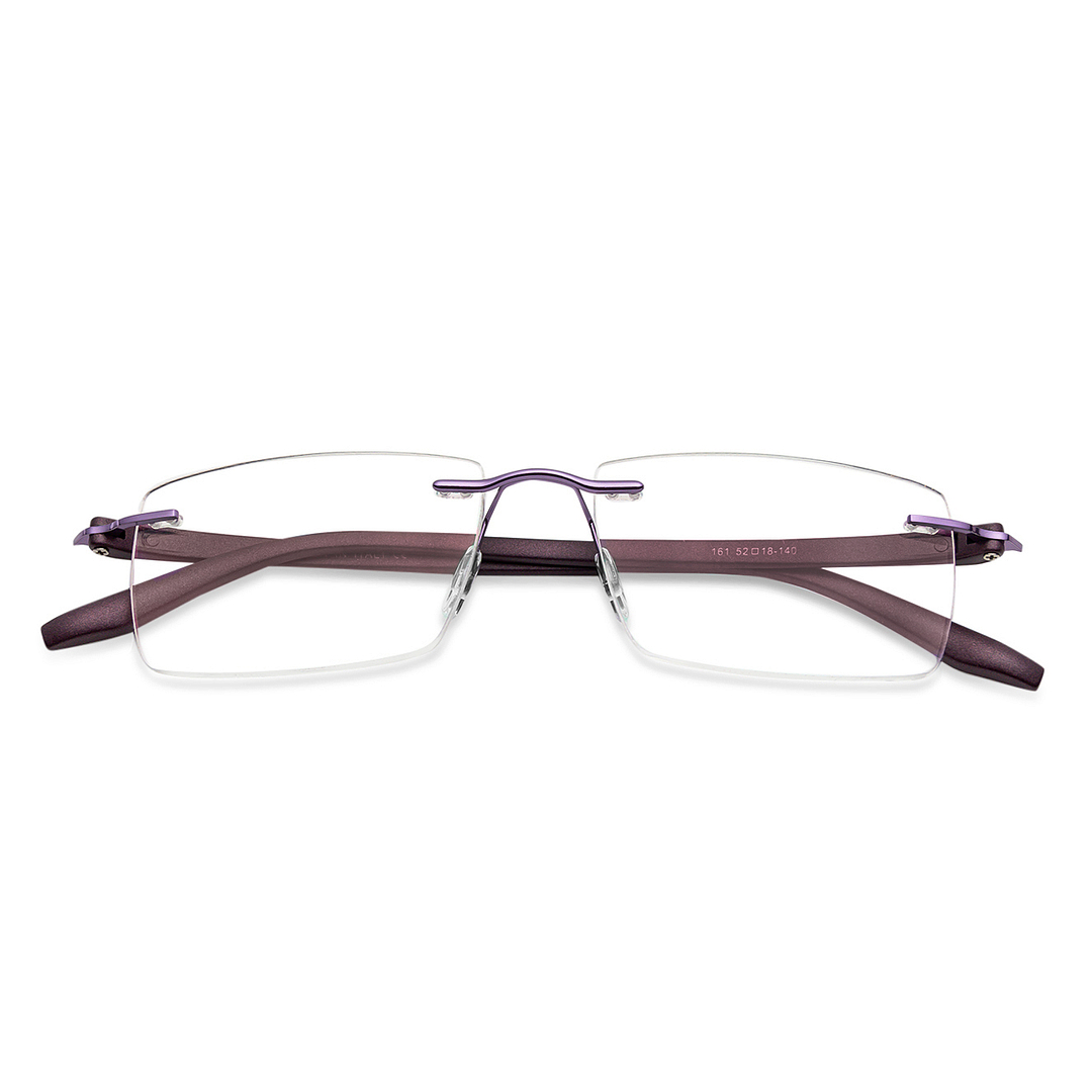 Vincent Chase Online Purple Rimless Rectangle right side