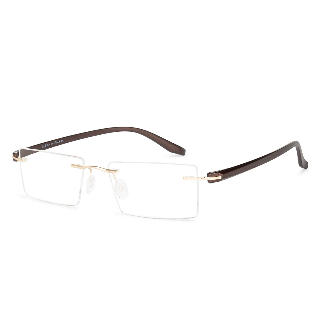 Vincent Chase Online Gold Rimless Rectangle left side