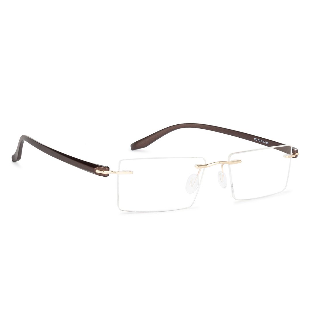 Vincent Chase Online Gold Rimless Rectangle left side