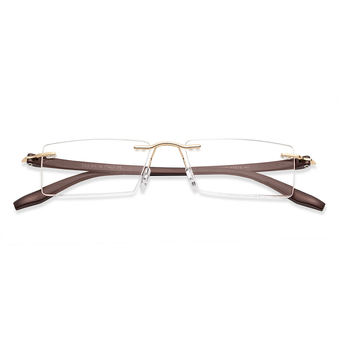 Vincent Chase Online Gold Rimless Rectangle right side