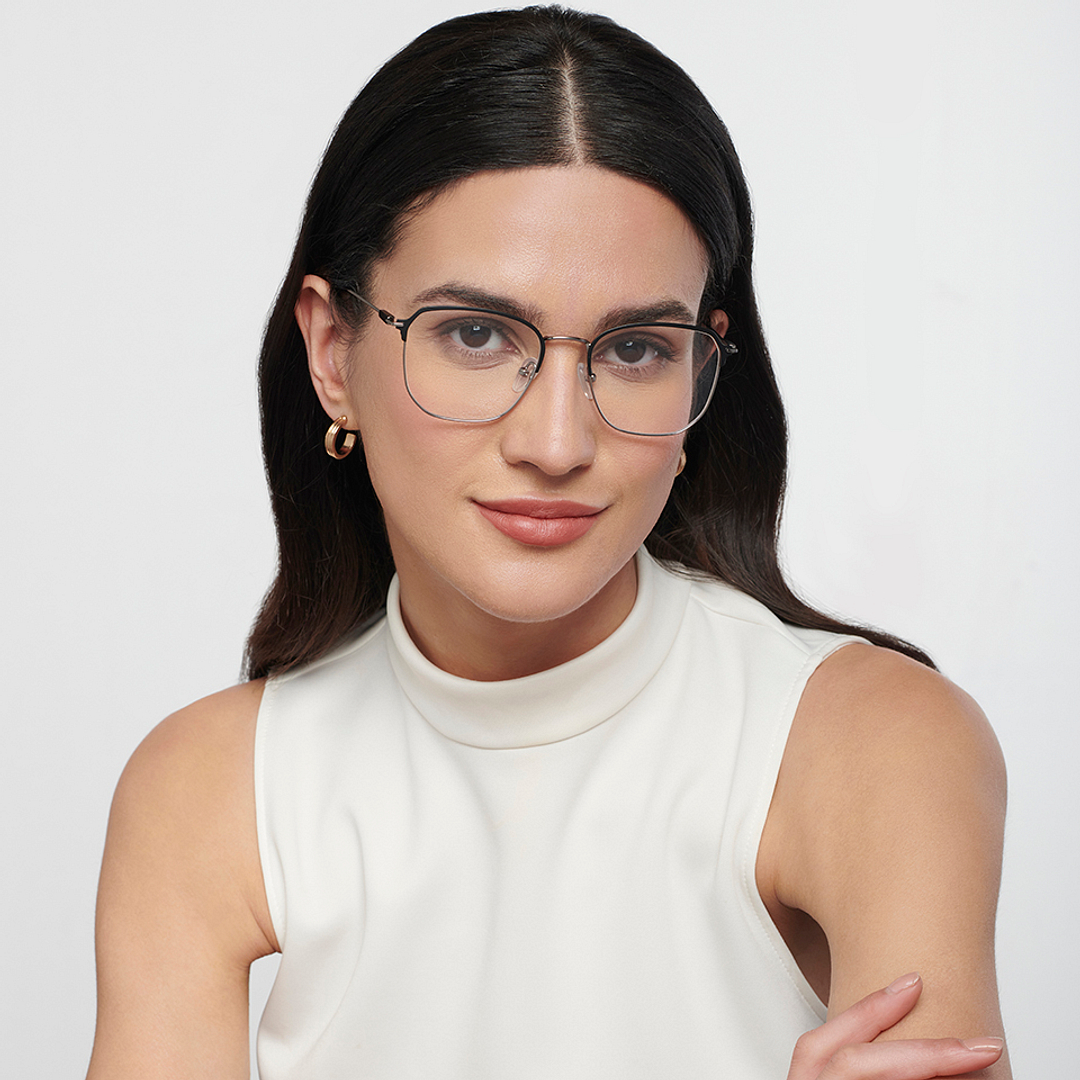 Vincent Chase Online Silver Full Rim Square left side