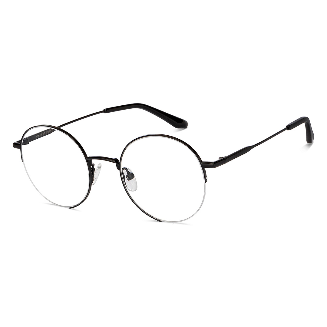 Vincent Chase Online Black Half Rim Round right side