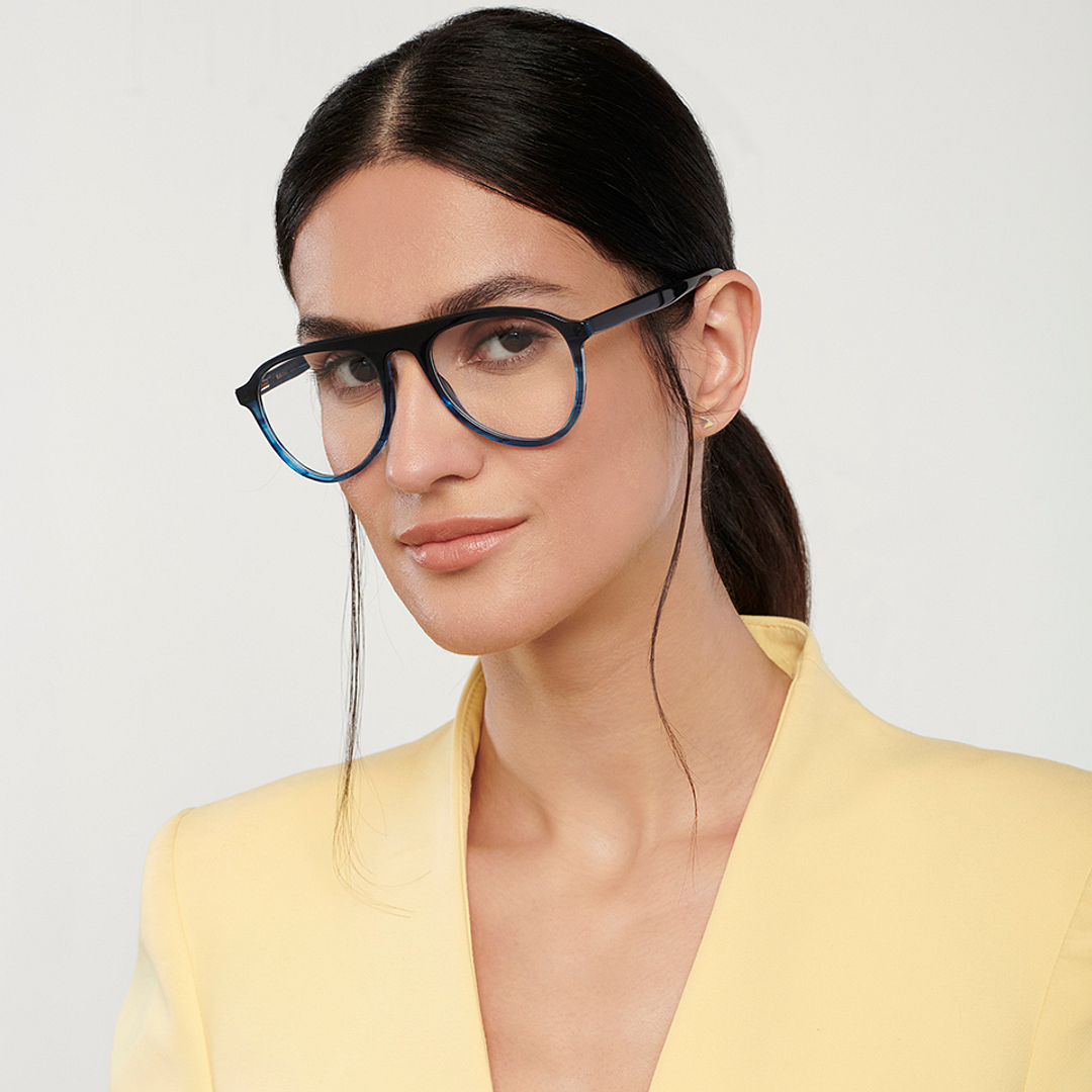 Vincent Chase Online Blue Transparent Full Rim Aviator right side