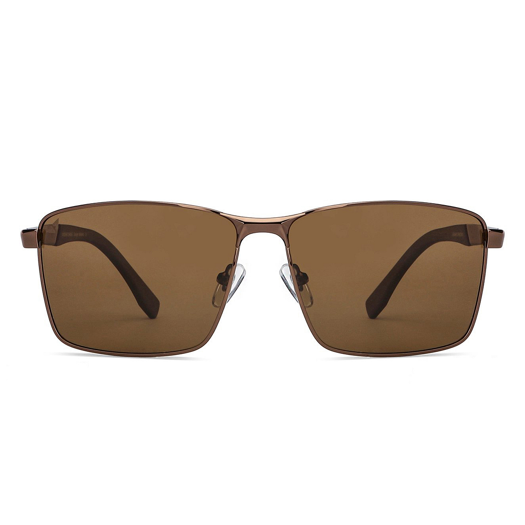 Buy Brown Full Rim Rectangle Square Vincent Chase The Metal Edit