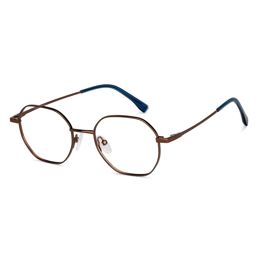 Vincent Chase Dark Brown Full Rim Geometric left side