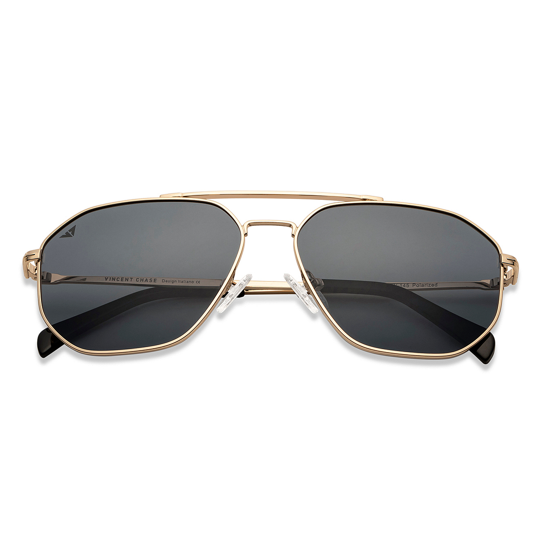 Vincent Chase Online Gold Full Rim Geometric left side
