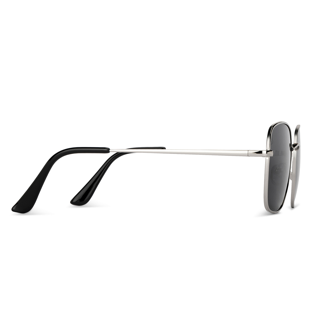 Vincent Chase Silver Full Rim Geometric left side