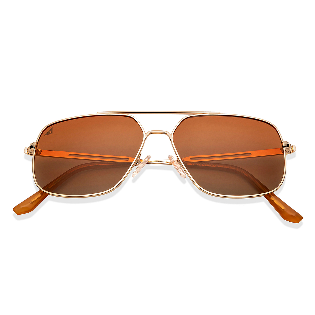 Vincent Chase Online Gold Full Rim Aviator left side