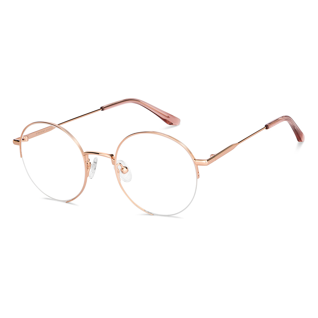 Vincent Chase Online Gold Half Rim Round right side