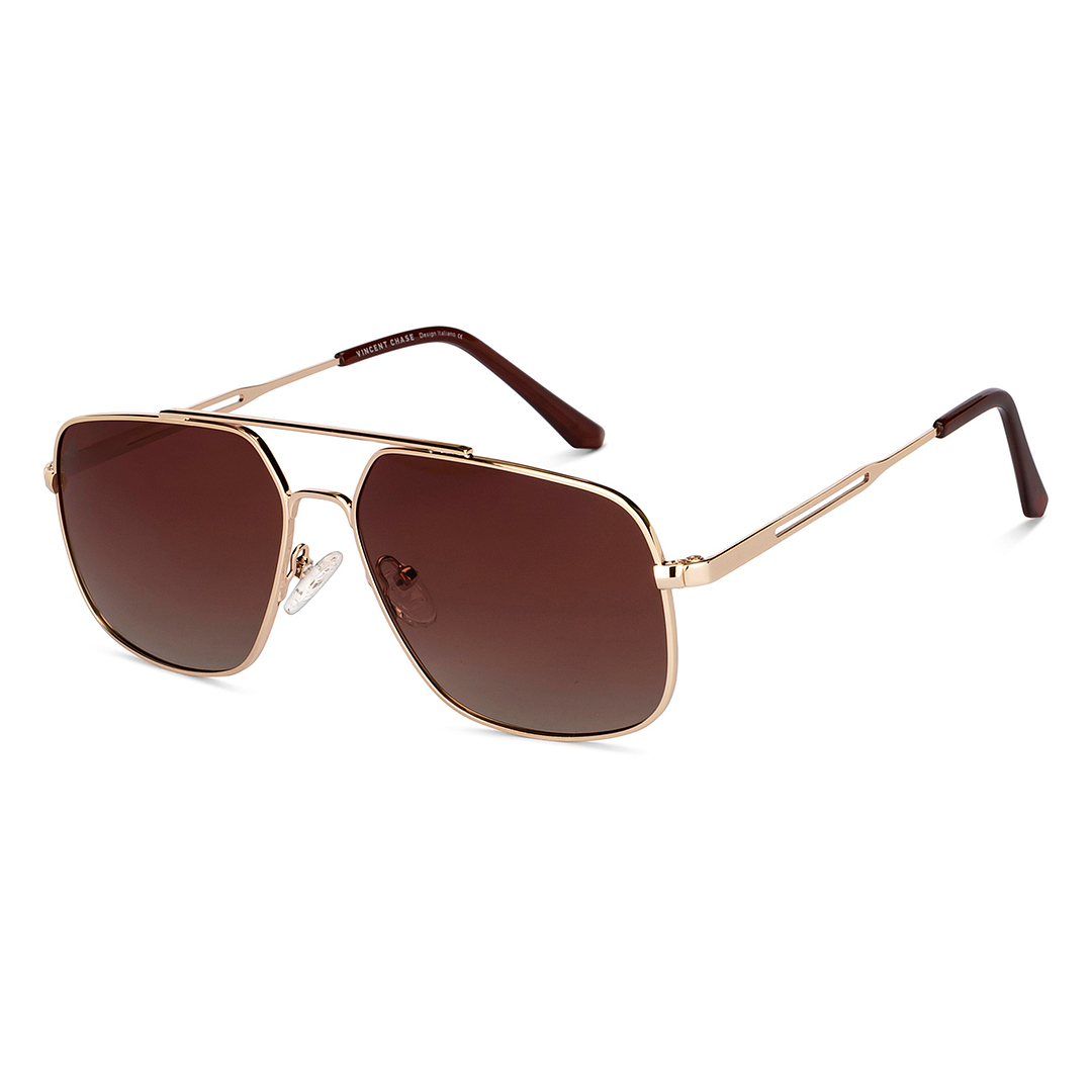 Vincent Chase Online Gold Full Rim Aviator right side