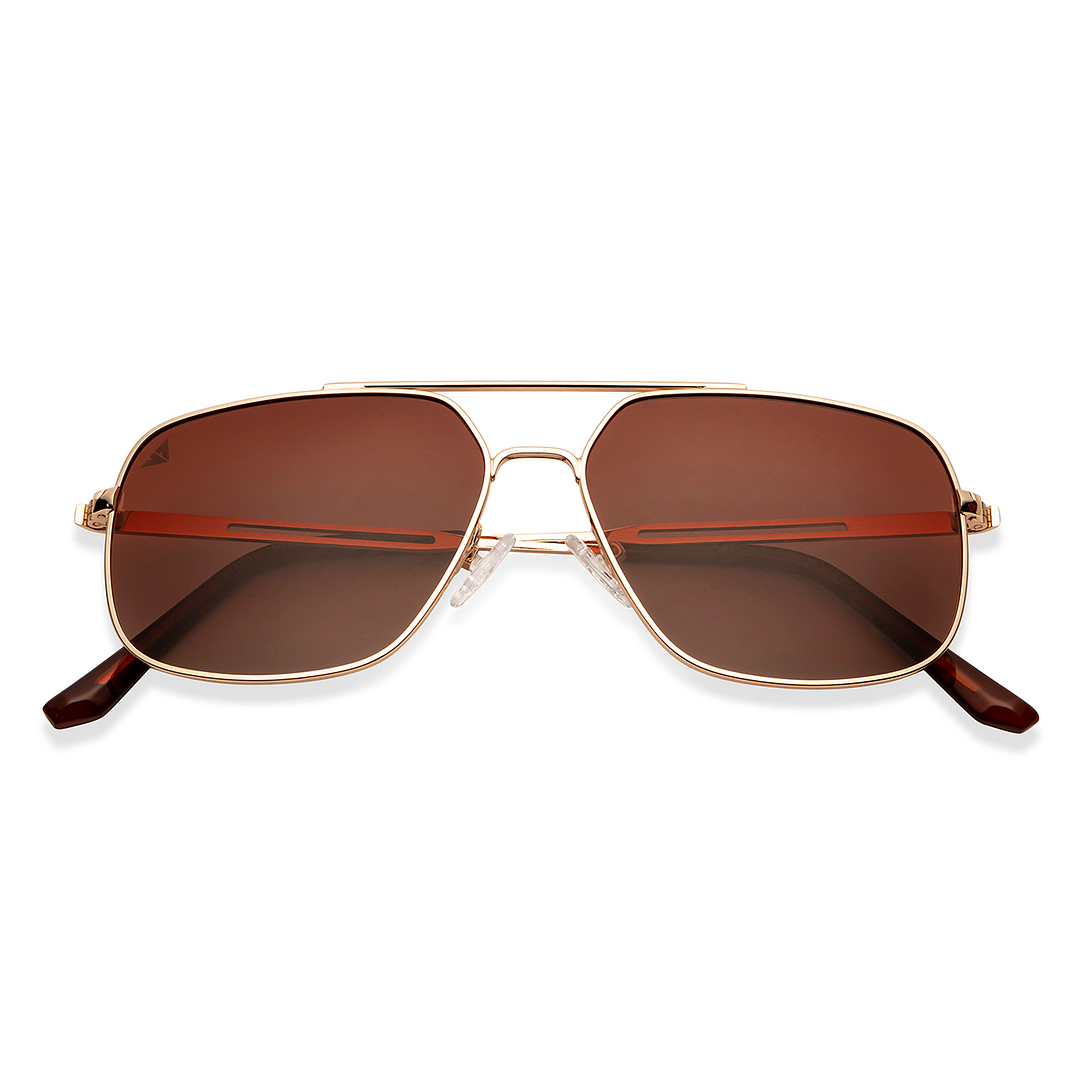 Vincent Chase Online Gold Full Rim Aviator left side