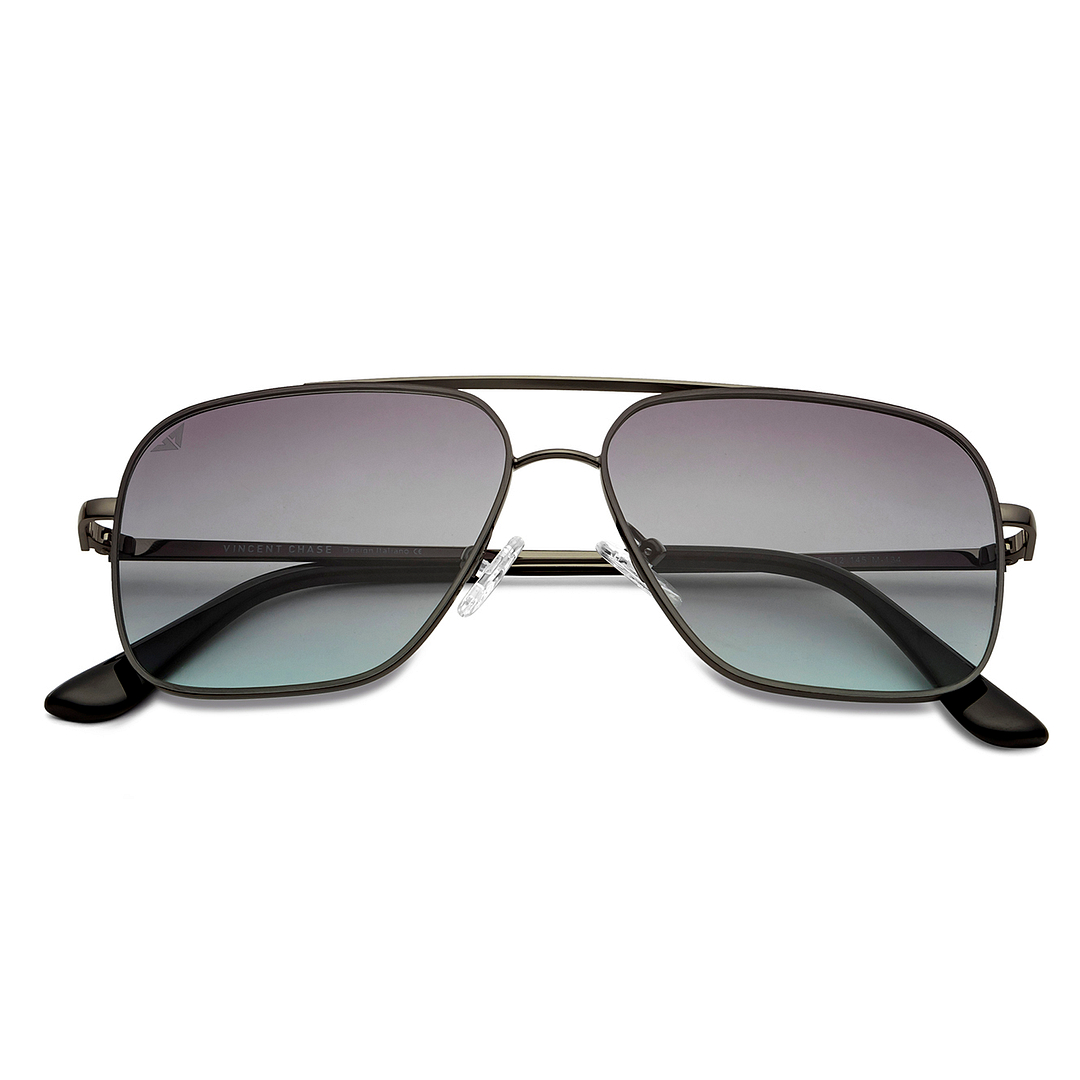 Vincent Chase Gunmetal Full Rim Square left side