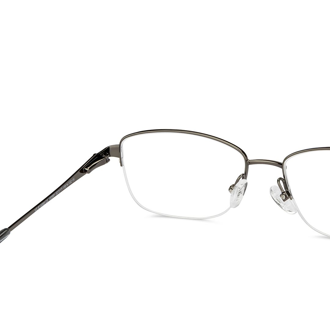 Vincent Chase Mid Gunmetal Half Rim Cat Eye right side