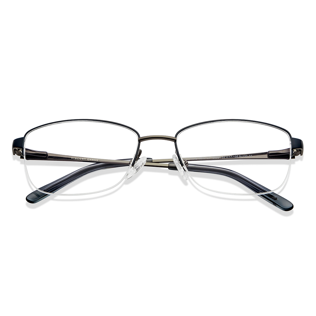 Vincent Chase Mid Gunmetal Half Rim Cat Eye left side