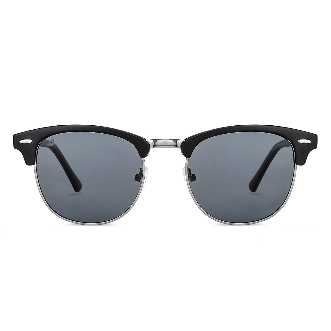 Buy Matte Black Silver Black Grey Full Rim Clubmaster Vincent