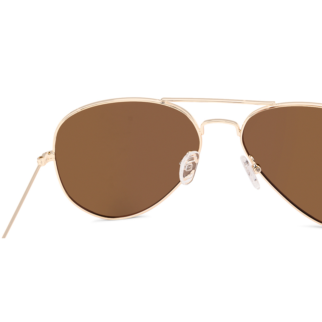 Vincent Chase Polarized Gold Full Rim Aviator right side