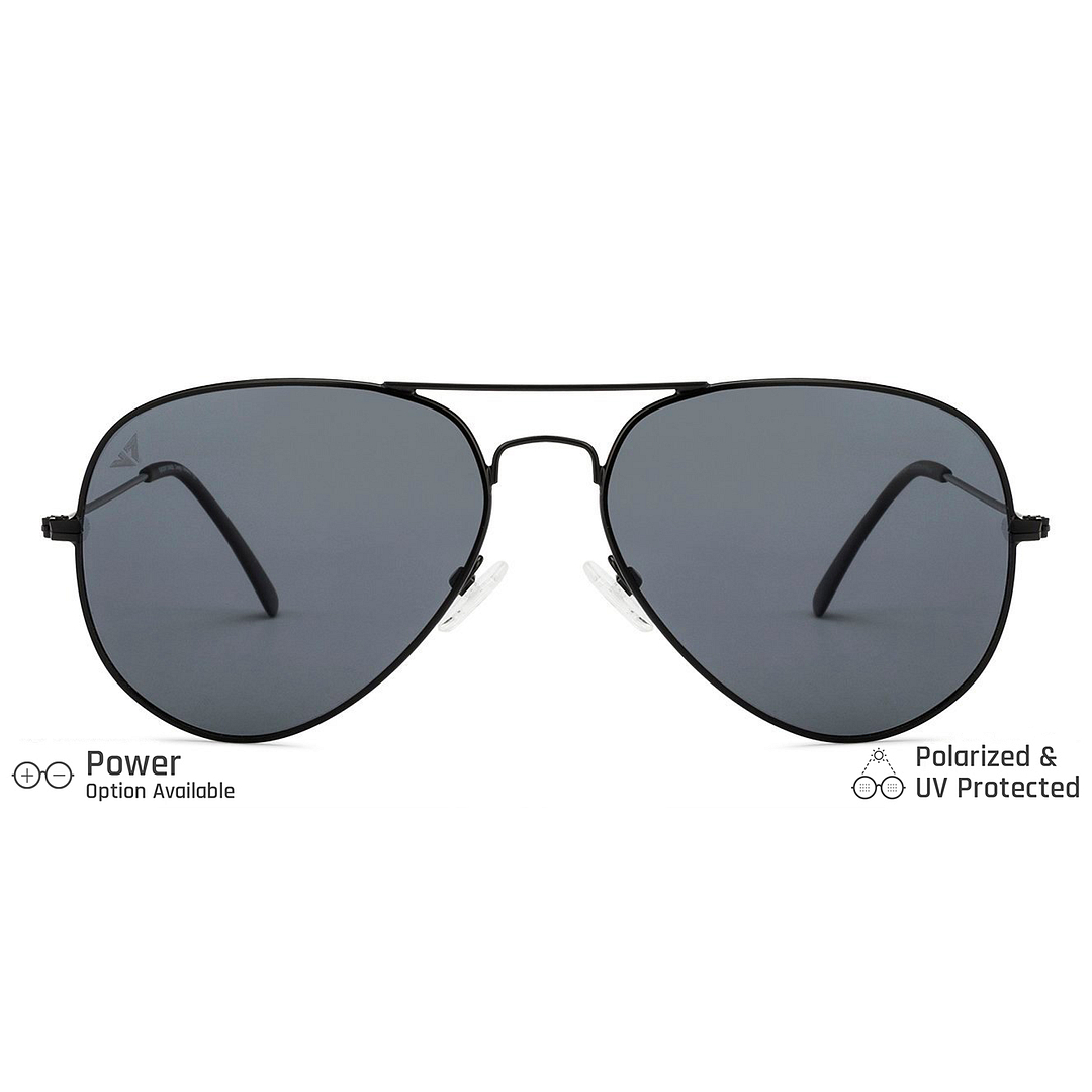 Vincent Chase Polarized Black Full Rim Aviator right side