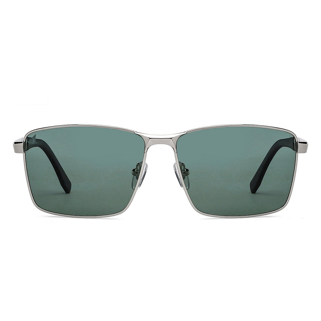 Buy Silver Black Full Rim Rectangle Square Vincent Chase The Metal