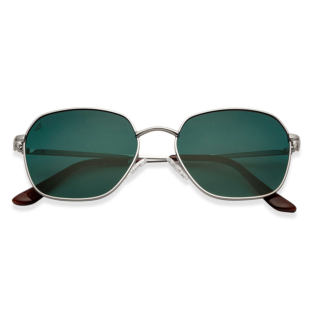 Vincent Chase Online Silver Full Rim Geometric left side