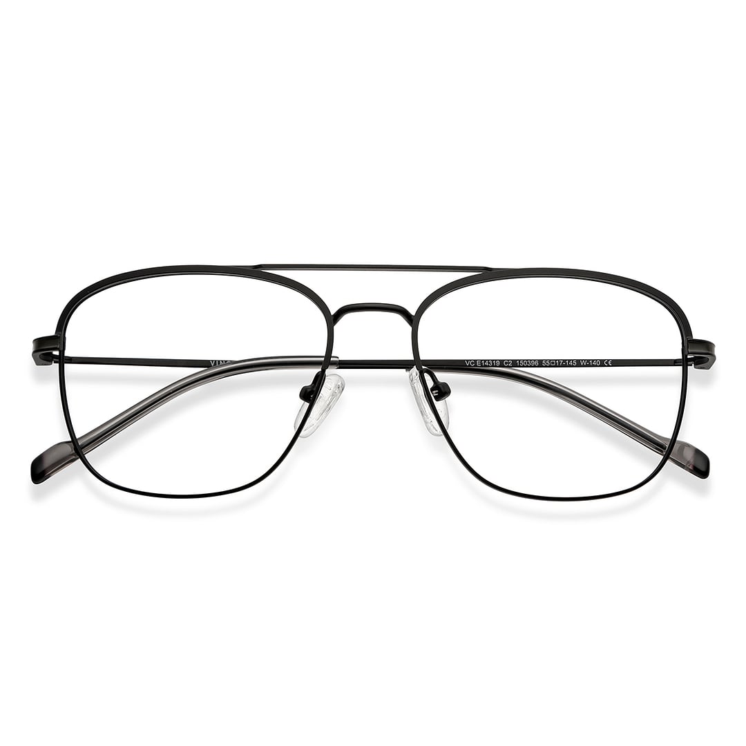 Vincent Chase Black Full Rim Square left side