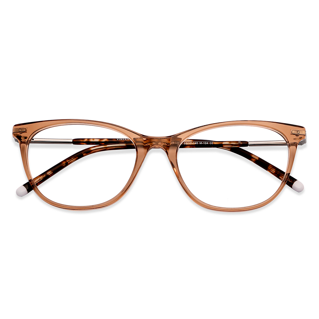 Vincent Chase Online Brown Transparent Full Rim Cat Eye left side