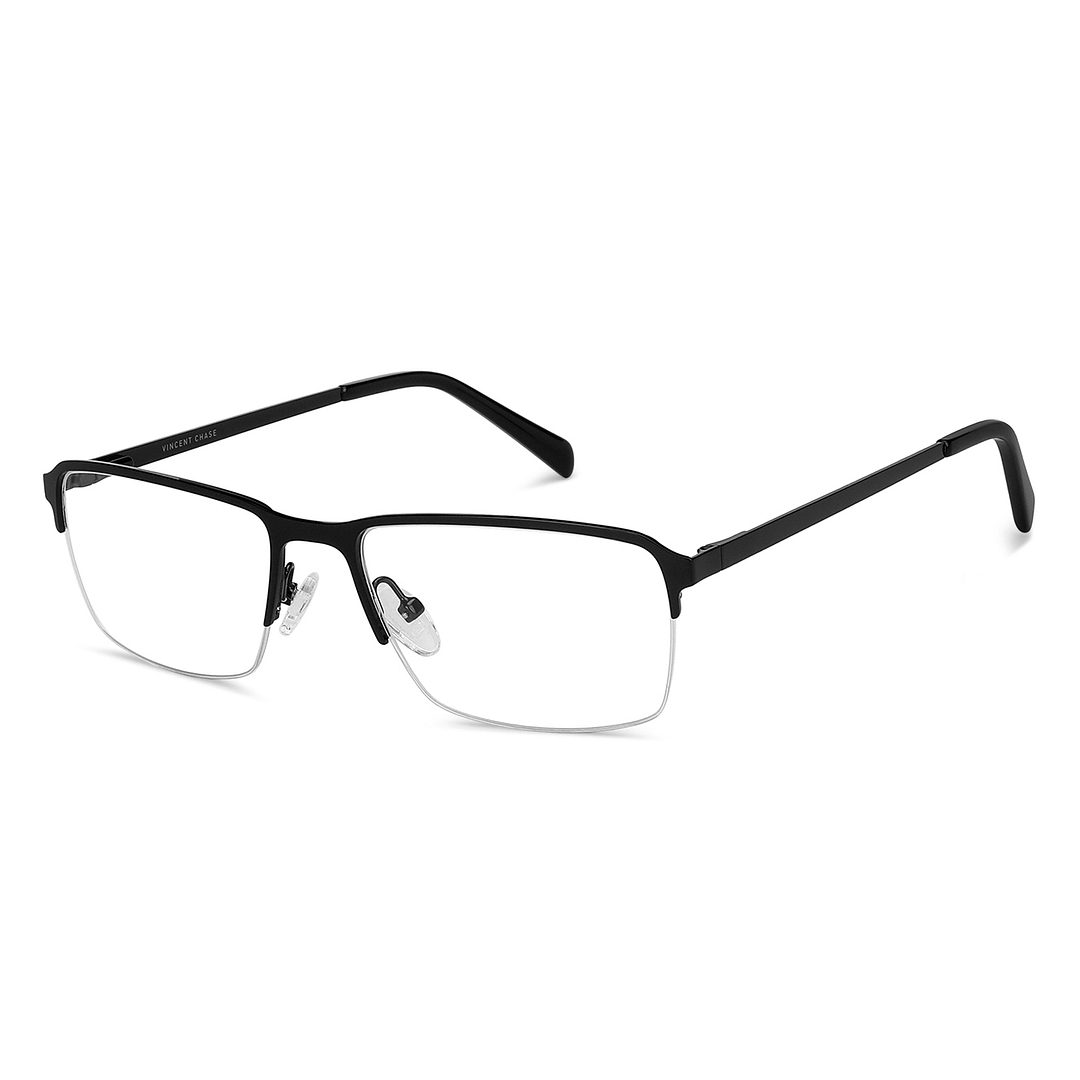 Vincent Chase Black Half Rim Rectangle right side