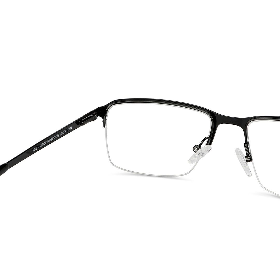 Vincent Chase Black Half Rim Rectangle right side